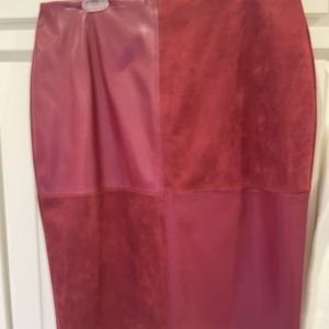 Ivanka Trump faux leather suede Skirt